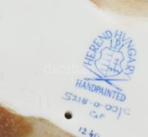Herendi őzgida. Jelzett, kézzel festett, eredeti dobozában, hibátlan, h: 9 cm