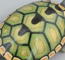 Herendi teknős. Jelzett, kézzel festett, hibátlan, eredeti dobozában, h: 10 cm. Ritka! /// Herendi t...