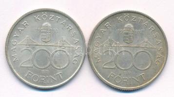1993. 200Ft "MNB" Ag (2xklf) T:XF Adamo F13