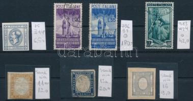 Szardínia + Olaszország 1861-1957 kis tétel stecklapon / Sardinia + Italy 1861-1957 small lot (Mi EUR 269,5)