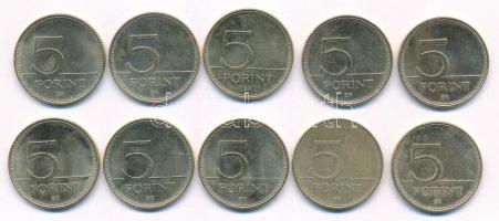 2021. 5Ft Cu-Ni-Zn "75 éves a Forint" (10x) T:AU