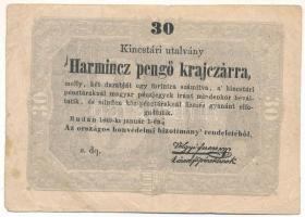 1849. 30kr "Kossuth bankó" T:F Adamo G103