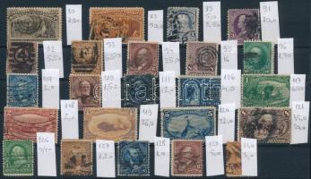 USA 1893-1898 23 klf klasszikus bélyeg / 23 classic stamps (Mi EUR 280,30)