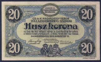 Zalaegerszeg/hadifogolytábor 1916. 20K "MS"(Museum Serie) jelzéssel T:II+ szélei repedezet...