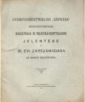 1904 A gyergyószentmiklósi Népbank Rt. jelentése és zárszámadása az 1903-as üzletévről; Sándory Mihály nyomdája