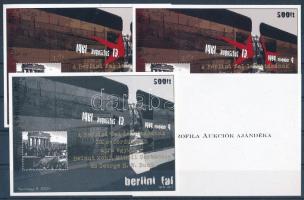 2009/84 A Berlini fal lebontásának 20. évfordulója 4 db-os emlékív garnitúra (25.000)