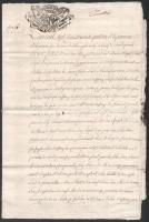 1774. október 1. Saintgervais Francia közjegyzői irat.10 Sol bélyegzett okirati szignettával 4 beírt oldalon