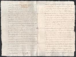 1774. október 1. Saintgervais
Francia közjegyzői irat.10 Sol bélyegzett okirati szignettával 4 beír...