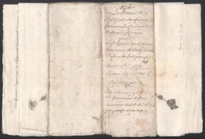 1774. október 1. Saintgervais
Francia közjegyzői irat.10 Sol bélyegzett okirati szignettával 4 beír...