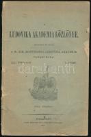 A Ludovika Akademia Közlönye. XXII. évf. X. füzet. 1895. Október. Szerk. és kiadja a M. Kir. Honvéd Ludovika Akademia tanári kara. Bp., 1895, Pesti Könyvnyomda Rt., (3) p.+ 700-834 p. Az első két oldalon Habsburg-Lotaringiai László főherceg gyászjelentésével. Kiadói papírkötés, sérült borítóval, néhány lapon szakadásokkal, ceruzás bejegyzésekkel.