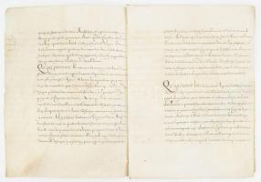 1672 Francia nyelvű királyi oklevél 10 beírt oldalon Pergamen. / French warrant on pergamin 10 handw...