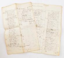 cca 1750 Ugocsa megyei nemesek és követőik hadi adó összeírása. Repartitio. 4 beírt oldalon