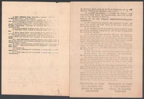 1944.XII.29 össz. 5 db II. világháborús, a szovjetek által terjesztett kétoldalas röplap a budapesti...