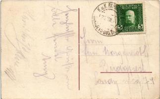 1914 Teslic, Goldberger Heim / hotel next to the railway tracks + "K.U.K. BAHNPOST SARAJEVO-BOS...