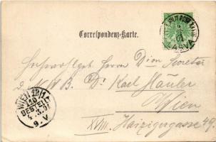 1901 Lasva, Kolodvor / railway station. photo + "K. UND K. MILIT. POSTA XXVIII LASVA" (EK)