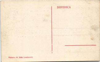 Koraj, Nar. osn. skola, Trgovina L. Gojkovic, Villa W. Stengel, Parni mlin W. Stengel / school, shop...