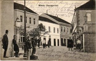 1917 Bileca, street + K.u.k. Feldjägerbaon No. (fl)