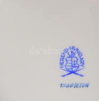 Herendi Viktória mintás csontos tányér. Kézzel festett, jelzett, hibátlan 20x13 cm