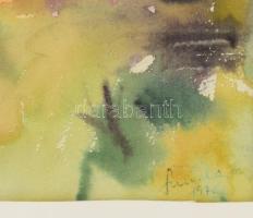 Fülöp Lajos (1939-2021): Balatonpart. Akvarell, papír. Jelezve jobbra lent. Üvegezett fakeretben. 24...