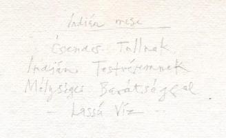 Molnár Péter (1943-): Indián mese, 2019-2020. Ceruza, papír, jelzett, 41,5×29,5 cm / pencil on paper...