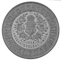 1865. "Országgyűlési Emlék" Sn emlékérem, peremen "E:M" gyártói jelzéssel. "...