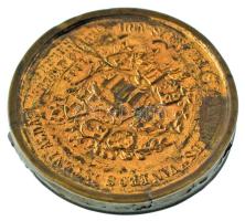 1865. "Országgyűlési Emlék" Sn emlékérem, peremen "E:M" gyártói jelzéssel. "...