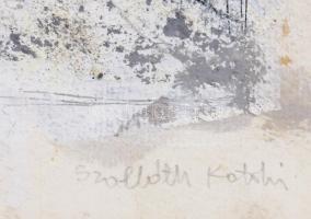 Szolláth Katalin (1955-): Levél Jász Attilának, 2020. Vegyes technika, merített papír, jelzett, 35×5...