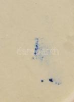 Formás tál. Székelyföld, cca 1900, mázhibákkal, d: 27 cm