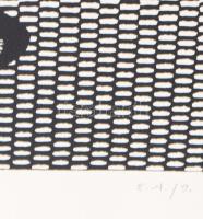 Joseph Kádár (1936-2019): L'Horizontalisme, 1995. Szitanyomat, papír. Jelzett. Művészpéldány E....