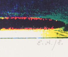 Joseph Kádár (1936-2019): L'Horizontalisme, 1995. Szitanyomat, papír. Jelzett. Művészpéldány E....