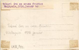 1916 Magyar katonák Wolhyniában. Tábori őrs az orosz fronton / WWI Austro-Hungarian K.u.K. military,...