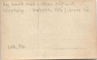 1916 Magyar katonák Wolhyniában. Egy honvéd ezred erdei telephelye / WWI Austro-Hungarian K.u.K. mil...