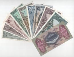 10db-os, nagyrészt inflációs pengő bankjegy tétel, közte 1946. 1.000.000.000MP T:F