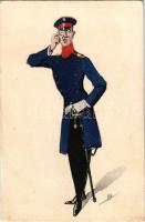 Military art postcard, officer. ASCO 6754. B.-Sch. s: A. H. (fa)