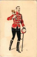 Military art postcard, officer. ASCO 6754. B.-Sch. s: A. H. (fl)