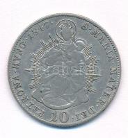 1847B 10Kr., Ag "V.Ferdinánd" (3.80g) T: VF. 
Unger 1422. H-2085 Adamo D5