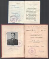 1951-1975 Játékkártyagyár igazgatójának (Koltai Ferenc) 2 db igazolványa