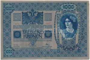 1902. 1000K Piros "Magyarország" körbélyegzővel " 1532 22325" F szép papír 
Ada...