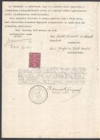 1938 Nyitra, adásvételi szerződés magyar nyelven, szlovák hitelesítéssel