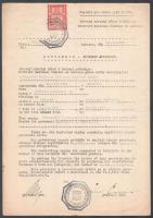 cca 1947-1948 Csehszlovákiai lakosságcserével kapcsolatos iratok (losonci tanító áttelepülése)