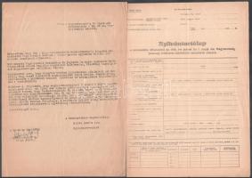 cca 1947-1948 Csehszlovákiai lakosságcserével kapcsolatos iratok (losonci tanító áttelepülése)