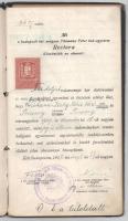 1927 Báró Czikann-Zichy Móric diplomata egyetemi leckekönyve, sok aláírással, fényképpel
