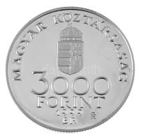 1999. 3000Ft Ag "Integráció az EU-ba - EURO III" dísztokban, tanúsítvánnyal T:AU (eredetil...
