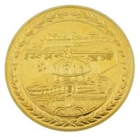 DN "Magyar Aranyóriások - Hunyadi Mátyás koronázása 1464" aranyozott Cu emlékérem kapszulá...