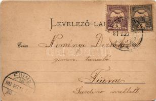 1902 Bán, Trencsénbán, Bánovce nad Bebravou; Erzsébet tér télen, piac, üzletek. Fuchs Vilmos kiadása...