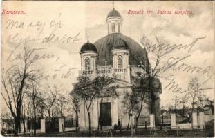 1906 Komárom, Komárno; Kossuth tér, katona templom. E.D.K. 12. / square, K.u.K. military church (EK)