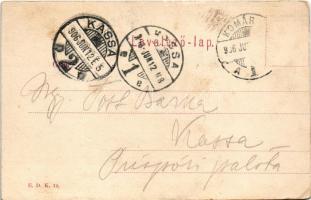 1906 Komárom, Komárno; Kossuth tér, katona templom. E.D.K. 12. / square, K.u.K. military church (EK)