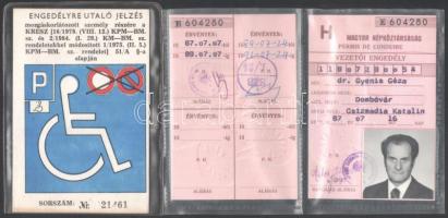 1951-1987 4 db jogosítvány, közlekedési bizonyítvány pénzügyőr tiszt részére