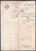1836 Útlevél, külföldre szóló utazási engedély (Pass in das Ausland), a délnémet Oettingen-Wallerste...