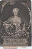 G. M. Fuchs után B. G. Fridrich metszése: Maria Catharina Glätzlin (geb. Wildin) (1703-1753). Rézmetszet, papír, jelzett a metszeten. A lap széle sérült, körbevágott, középen hajtott, 32x22 cm